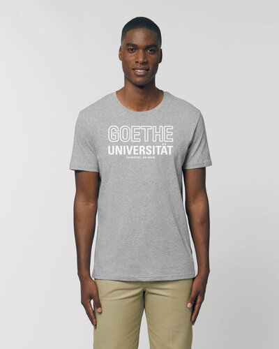 T-Shirt unisex grau Letter "Goethe-Universität"